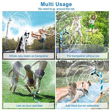 Vantic Trampoline Sprinkler, Net Friendly Water Sprinkler for Kids, 360° Rotating Trampoline, 5 Minutes Quick Setup Accessories, Blue - Image 5