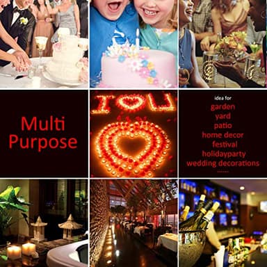 12 Battery Operated Flameless LED Votive Candles with Timer Realistic Flickering Electric Tea Lights Set Bulk Baptism Wedding Party Decoration Kitchen Home Decor Table Centerpieces Batteries Included - Image 6