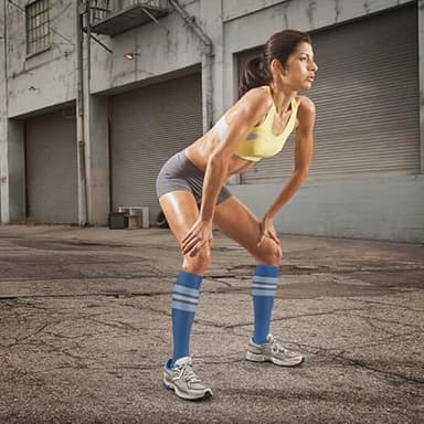 fenglaoda 8 Pairs Compression Socks for Men & Women 20-30 mmHg Knee High Nurse Pregnant Running Medical and Travel Athletic(L/XL,Multi06) - Image 5