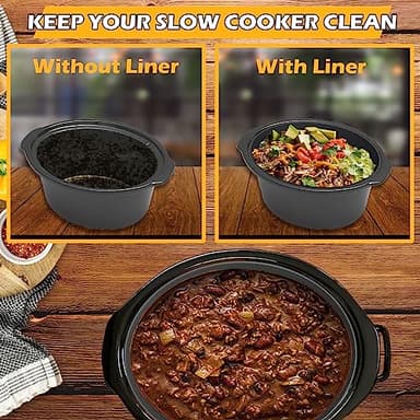 FROVEN 4-4.5 Quart Silicone Slow Cooker Liners Oval – Thickened, Weighted & Sturdy Reusable Crockpot Inserts. Leakproof, Dishwasher Safe, Compatible with Most 4QT to 4.5QT Crock Pot Slow Cookers. - Image 6