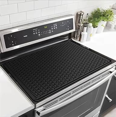 Stove Top Cover for Electric Stove - Silicone Stove Mat for Glass Top, Glass Cooktop Protector, Drying Mats For Kitchen,Oven Covers for Electric Stove (Black,28 x 20) - Image 6