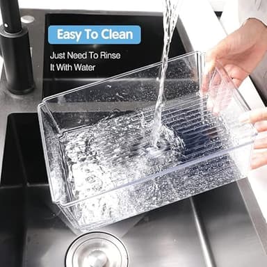 KUMD 10 Pack Fridge Organizer, Stackable Refrigerator Organizer Bins with Lids, BPA-Free Produce Fruit Storage Containers for Storage Clear for Kitchen, Food, Drinks, Vegetable Storage - Image 8