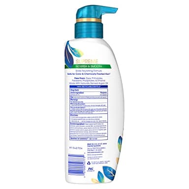 Head & Shoulders Supreme Anti Dandruff Shampoo and Conditioner Set, Sulfate Free, Argan & Jojoba Oil, For Dry Scalp, Nourishes & Smooths, Safe for Color Treated Hair, 11.8 & 9.4 Fl Oz - Image 8