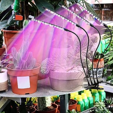 LEOTER Grow Light for Indoor Plants - Upgraded Version 80 LED Lamps with Full Spectrum & Red Blue Spectrum, 3/9/12H Timer, 10 Dimmable Level, Adjustable Gooseneck,3 Switch Modes - Image 2