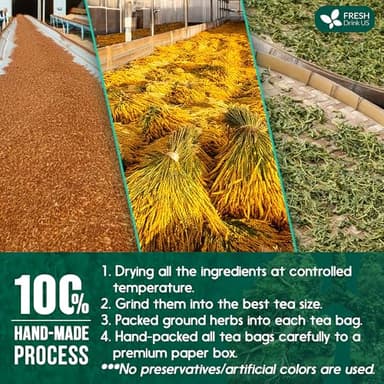 FreshDrinkUS StrongerLungs 20 Tea Bags - Mullein Leaf, Ginseng, Elderberry, Ginger & Thyme - Supports Lung Cleanse, Congestion Relief & Mucus Detox - Caffeine-Free & All-Natural - Image 6