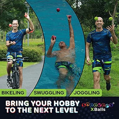 speevers Juggling Balls for Beginners and Professionals Set of 3, Juggling Bean Bags 14 Colors Available, 2 Layers of Net and Carry Case, Original Xballs Juggling Balls (Black - White, 4.2 oz) - Image 8