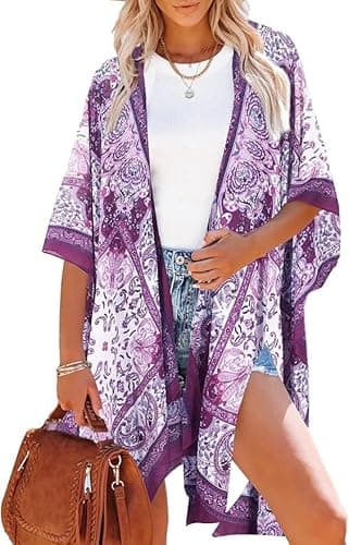Moss Rose Women Summer Bikini Kimono Bathing Suit Cover Ups for Swimwear - Image 1