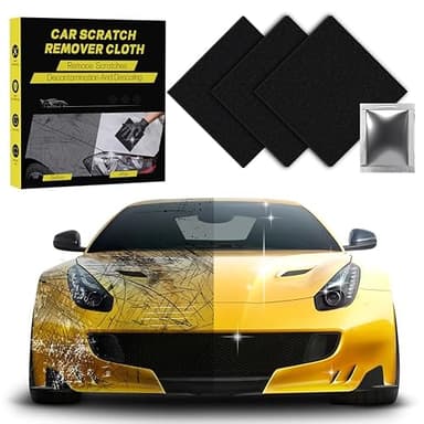 NASILOOP Upgrade Nano Sparkle Cloth Car Scratch Remover, 2025 New Nano Sparkle Cloth and Scratch Remover for Vehicles, Easily Repair Car Paint Scratch, Water Spots-Black - Image 1