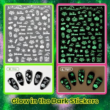 Beetles Halloween Gel Nail Polish Set – Wicked Mystic 8 Colors Gel Polish Kit, Gold Silver Black Green Blue Cat Eye Purple Red Glitter with Nail Art Accessories UV LED Soak Off Manicure Gift for Women - Image 5