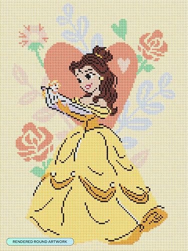 DIAMOND ART CLUB Belle - Life is Beautiful Diamond Painting Kit, Fun DIY Crafts for Adults, Round Diamond Art Canvas for Beginners, 13" x 17" (33cm x 44cm) - Image 2