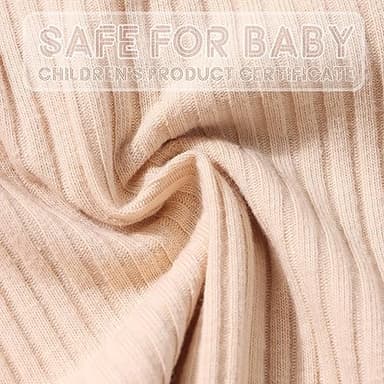 GDTOGRT Baby Girl Clothes Infant Outfits Ruffle Sleeve Romper and Pants with Cute Headband Sets Baby Clothes for Girls 12-18 Months - Apricot - Image 5