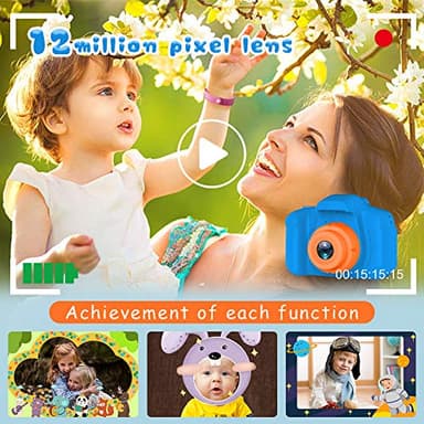 Dylanto Upgrade Kids Selfie Camera, Christmas Birthday Gifts for Boys Age 3-9, HD Digital Video Cameras for Toddler, Portable Toy for 3 4 5 6 7 8 Year Old Boy with 32GB SD Card-Navy Blue - Image 5