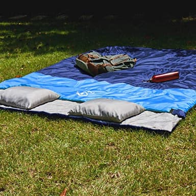 oaskys Double Sleeping Bag for Adults with 2 Pillows - Queen Size XL Waterproof Sleeping Bag for All Season Camping Hiking Backpacking 2 Person Sleeping Bags for Cold Weather & Warm - Image 2