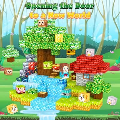 Magnetic Blocks, Magnet Cubes Building Blocks Toddler Travel Toys for 3-5 5-7 8-13 Year Old Boys Girls, Montessori Sensory Kids Toys & Games, Kids Birthday Decorations Party Favors Gifts - Image 4