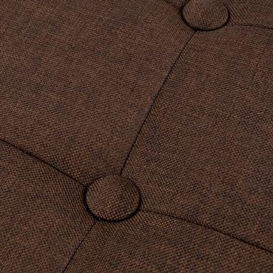 Lavish Home Ottoman Set of 2 - Ottoman Foot Rest, Linen Chest, or Storage Bench Set - 30in Ottomans for Living Room, Bedroom, Dorm Storage (Brown) - Image 11