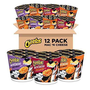 Cheetos Mac & Cheese Cups, 3 Flavor Variety Pack, (Pack of 12) - Image 1
