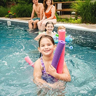 Big Joe Swim Noodle 35 Pack Pool Noodles, Red, Blue, Green, Purple, Yellow Foam, 4.5 feet, 55"L x 2"W x 2"H each - Image 7