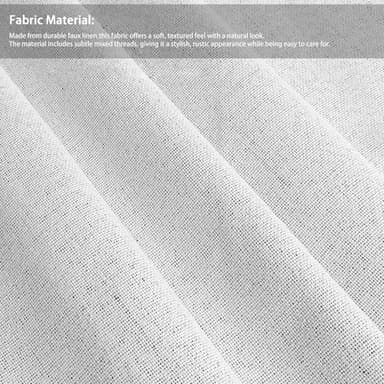 FLORECORD 100% Blackout Linen Curtains 52 Inch Wide x 63 Inch Long 2 Panels Set Thermal Insulated Textured Black Out Darkening Drapes for Bedroom Living Room Hook Belt/Back Tab/Rod Pocket - Image 2