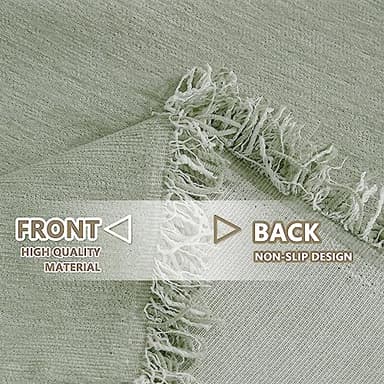 MYSKY HOME Sectional Couch Cover Blanket Living Room Furniture Protector for Pets, Farmhouse Home Decor Sofa Covers Tassel Chenielle Sofa Slipcover Soft Throw Couch for Dogs, 71" X 150", Sage Green - Image 5