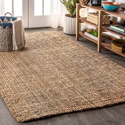 JONATHAN Y Pata Hand Woven Chunky Jute Natural Indoor Area Rug, 8x10, Bohemian, Rustic, Cottage, Easy-Cleaning for Living Room, Bedroom, Kitchen, Non-Shedding (NRF102A-8) - Image 1