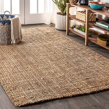JONATHAN Y Pata Hand Woven Chunky Jute Natural Indoor Area Rug, 8x10, Bohemian, Rustic, Cottage, Easy-Cleaning for Living Room, Bedroom, Kitchen, Non-Shedding (NRF102A-8) - Image 1