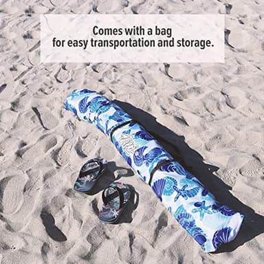 Qipi Beach Cabana - Easy to Set Up Canopy, Waterproof, Portable 6' x 6' Beach Shelter, Included Side Wall, Shade with UPF 50+ UV Protection, Ultimate Sun Umbrella - for Kids, Family - Sea Life - Image 8