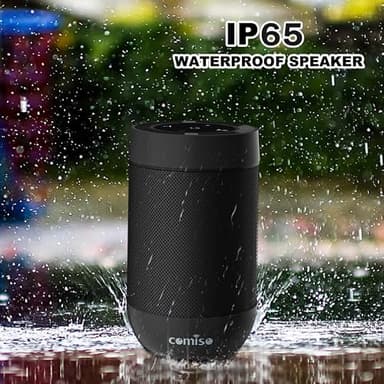 Bluetooth Speaker,5.3 Bluetooth Speakers Wireless,TWS Stereo Pairing,Built in Mic,360 HDSound,IP65 Waterproof Speaker,Support TF Card, for Home/Party/Outdoor/Beach, Gift for Men/Women-Black - Image 3