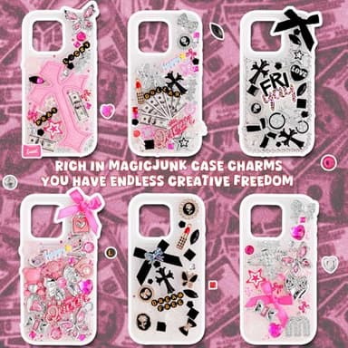 2380 Pcs Junk Phone Case Charms Kit,Charms for Customizing Diy Cases ，With Nail Accessories,Cute Bow,Flatback Pearls,Star,Love, Candy,Letter Beads,Cute Aesthetic Big Decor for Personalization - Image 2