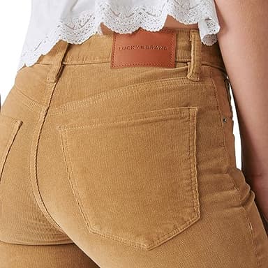 Lucky Brand Women's High Rise Corduroy Stevie Flare Jean, Cider - Image 6
