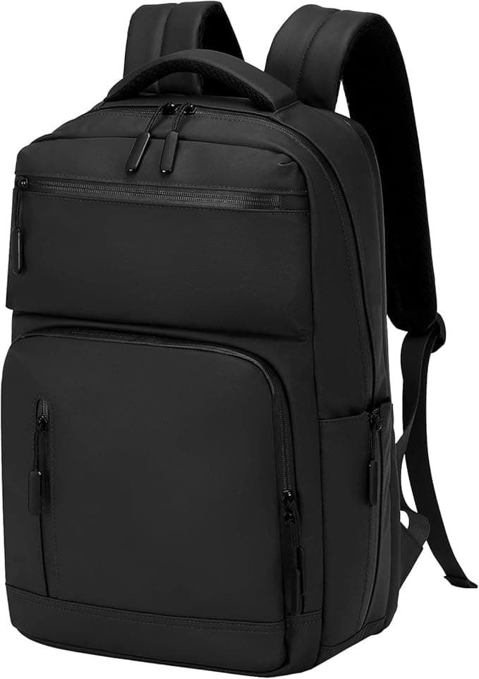 Waterproof Laptop Backpack for Men & Women, Flight Approved Anti-Theft Daypack with 15.6-inch Laptop Sleeve (Black - Image 1
