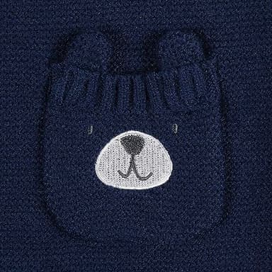 Gerber Baby Boys Sweater Knit Romper Jumpsuit, Blue Dog, 12 Months - Image 3