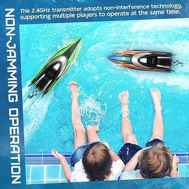 ALPHAREV RC Boat - R308 32+ KPH Fast Remote Control Boat for Pool & Lake with Portable Suitcase, 2.4GHz Racing RC Boats for Adults & Kids, Summer Water Toy Gifts for Boys & Girls - Image 7