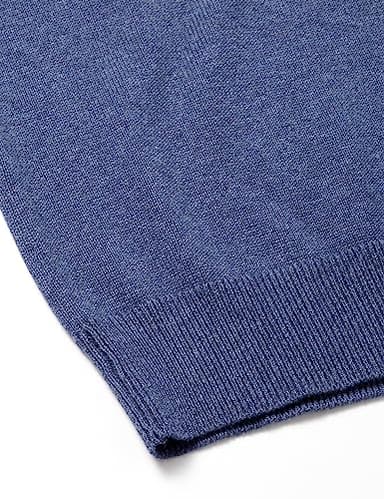 Amazon Essentials Men's Long-Sleeve Crewneck Sweater, 100% Cotton, Big & Tall Options Available, Blue Heather, X-Large - Image 9