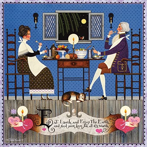Buffalo Games - Charles Wysocki - Dining Sweethearts - 300 Piece Jigsaw Puzzle for Adults Challenging Puzzle Perfect for Game Nights - Finished Puzzle Size is 21.25 x 15.00 - Image 1