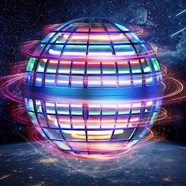 LEMATRIX 2024 Flying Orb Ball Toy, Hover Ball Boomerang Fly Fidget Spinner, Cool Toys Gifts for 6 7 8 9 10 11 12+ Years Old boy Girls Teens, Hand Mini Drone Cosmic Globe, Indoor Outdoor Toys(Blue) - Image 1