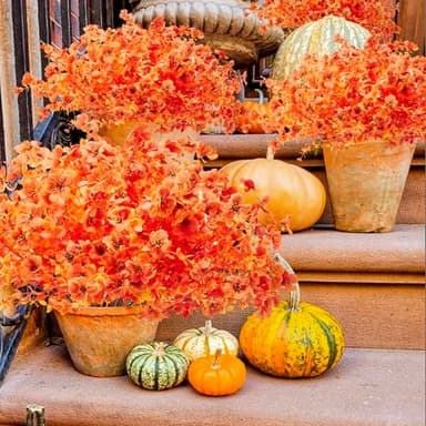 HAORESULT Fall Artificial Flowers for Outdoors 16 Bundles of Daisy Flowers to Add a Touch of Classy to Your Front Door, Porch, Patio, Courtyards, and Balcony - Image 1