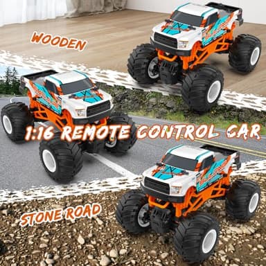Kidcia 1:16 Scale RC Monster Truck - 2.4GHz All Terrain Car for Kids 4-12, 20 Km/h Off Road RC Truck, Christmas or Birthday Gift - Image 2