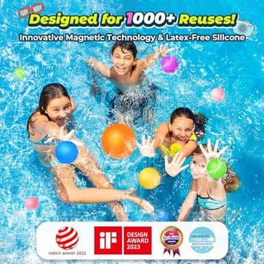 16Pcs Reusable Water Balloons for Kids, Pool Beach Water Toys for Boys and Girls, Summer Toy for Outdoor Games - Image 2