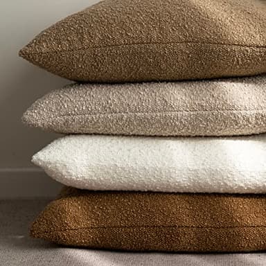 Foindtower Pack of 2 Textured Boucle Throw Pillow Covers Accent Solid Pillow Cases Cozy Soft Decorative Couch Cushion Case for Chair Sofa Bedroom Living Room Home Decor, 18 x 18 Inch,White - Image 6