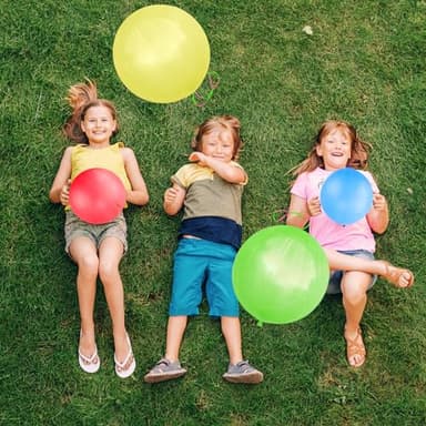 GOLF Punch Balloons,36Pcs Punching Balloon for Kids Heavy Duty Party Favors, Assorted Color Bounce Balloons with Colored Rubber Band Handle for Birthday,Wedding - Image 5