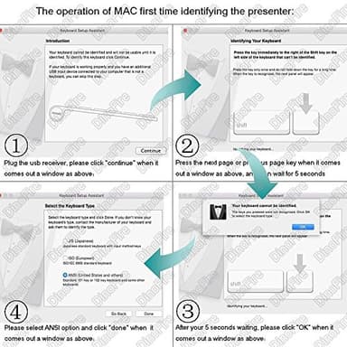 Wireless Presenter, Hyperlink Volume Control Presentation Clicker RF 2.4GHz USB PowerPoint Clicker Presentation Remote Control Pointer Slide Advancer (Black) - Image 5