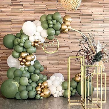CANREVEL Sage Green Balloons - 50pcs 12 Inch Olive Green Latex Balloons for Birthday Party Baby Shower Wedding Christmas Holiday Balloon Jungle Decorations - Image 6