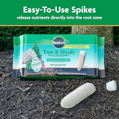 Miracle-Gro Tree and Shrub Plant Food Spikes, For Deciduous, Flowering and Evergreen Trees, Hydrangeas, and Acid-Loving Plants, 12 Spikes - Image 4