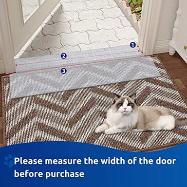 Carpet Protector for Pets Carpet Protector for Doorway, Anti Scratch Under Door Cat Scratch Protector Mat, Cat Barrier Mat Easy to Cut Plastic Stopper (Clear, 3.6FT-2pack) - Image 4