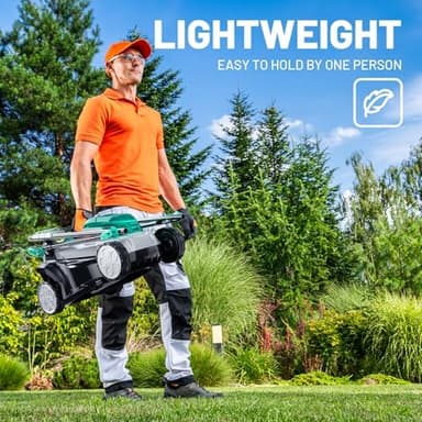 Litheli 20V 13" Cordless Lawn Mower, Electric Lawn Mowers for Garden, Yard and Farm, 5 Heights, with Brushless Motor, 4.0Ah Battery & Charger Included - Image 7