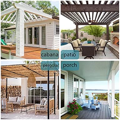 BONZER Waterproof Outdoor Curtains for Patio Porch Pergola Cabana Light Filtering Privacy Grommet Indoor Curtain Panels for Bedroom Living Room, 1 Panel, 54W x 95L inch, Navy - Image 8