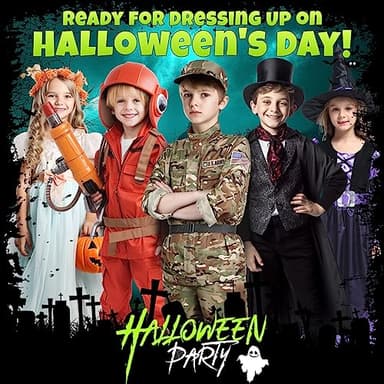 GIFTINBOX Army Costume for Kids, 15PCS Soldier Military Costume Dress Up Role Play Set with Army Accessories, Halloween Costumes for Boys Kids 3-13, Halloween Birthday Gift for Kid - Image 5