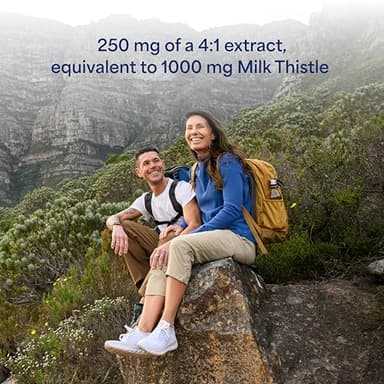 Puritan's Milk Thistle 4:1 Extract 1000mg 180 Softgels (Silymarin) Liver Health - Image 4