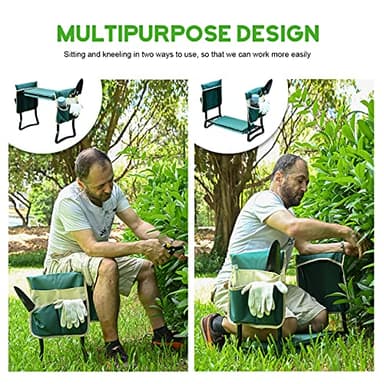 KVR Upgraded Garden Kneeler and Seat with Thicken & Widen Soft Kneeling Pad,Heavy Duty Foldable Gardener Stool with 2 Tool Pouches,Gardening Gifts for Women Mom Men Seniors¡­… - Image 5