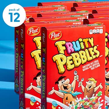 Post Fruity Pebbles Cereal with Vitamins & Minerals, Gluten-Free, Kosher Pareve, 11 Ounce (Pack of 12) - Image 6